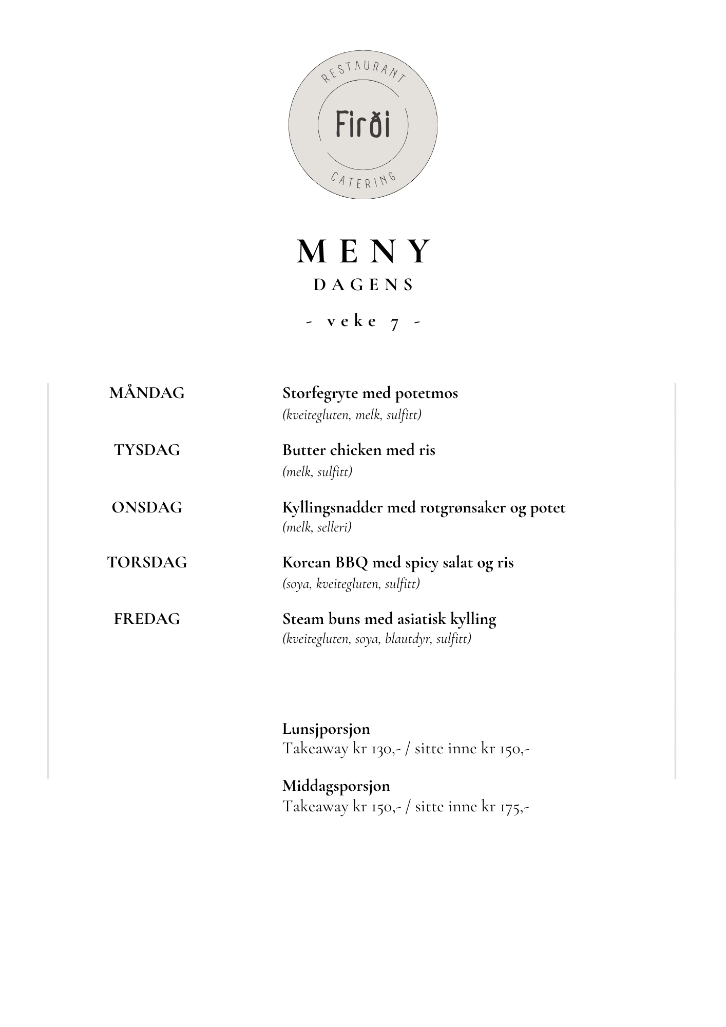 Dagens meny